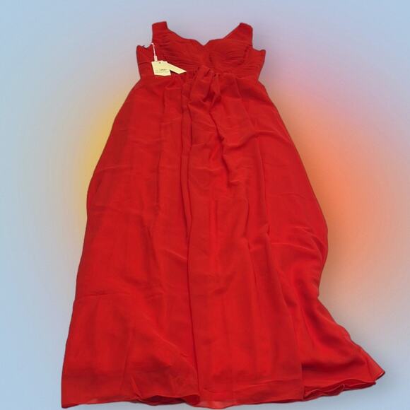 JAEDEN Women’s Large Red Full Length Wedding Dress - Picture 2 of 5